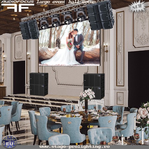 Audiofocus large event hall setup Audiofocus large event hall setup